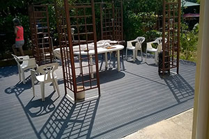 Terrasse en lame composite sur plots