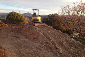 Terrassement pour modification d'un talus